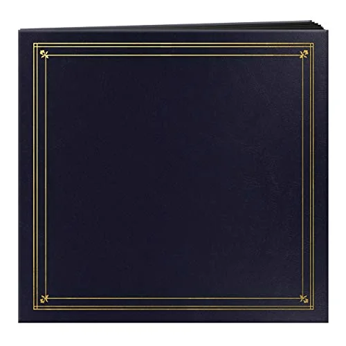 Post-Bound Leatherette Cover Album, 204 pockets, Navy Blue